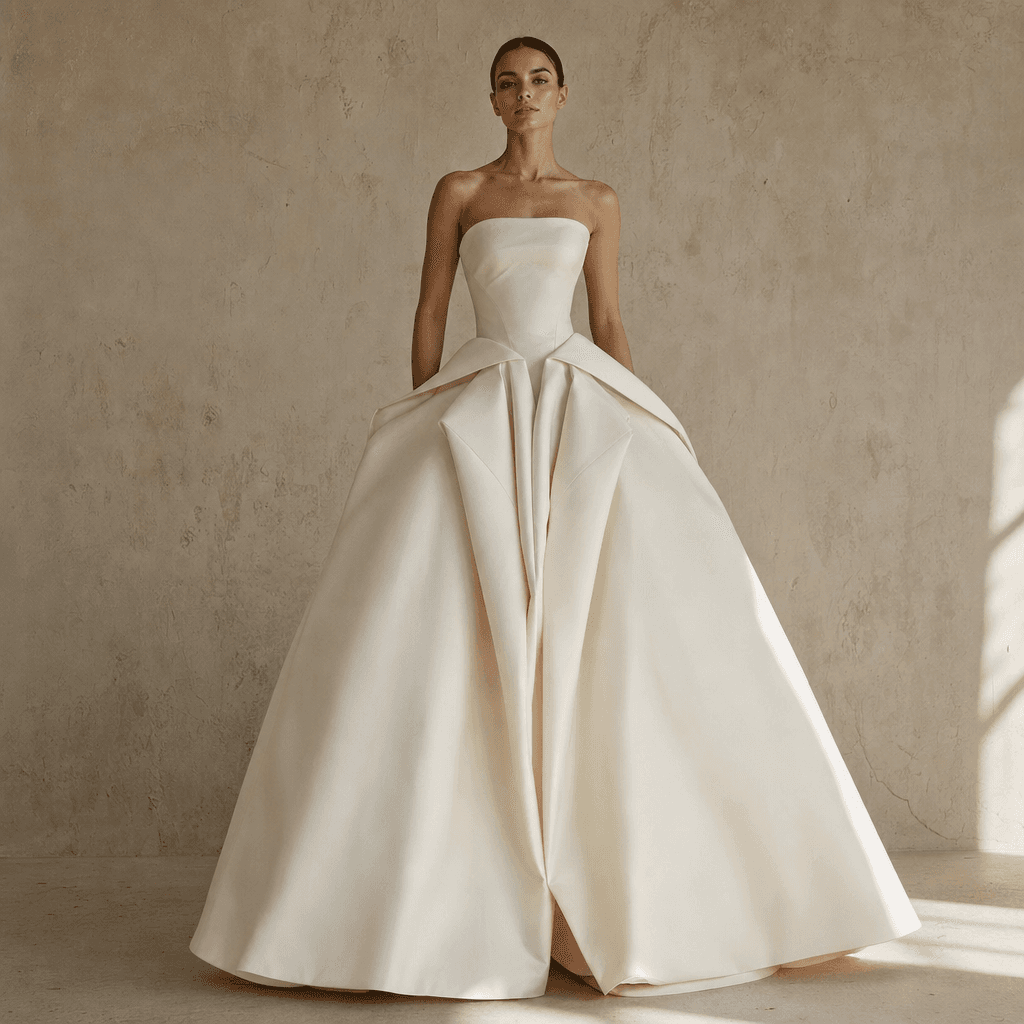 Couture-платье из микадо, студийный кадр