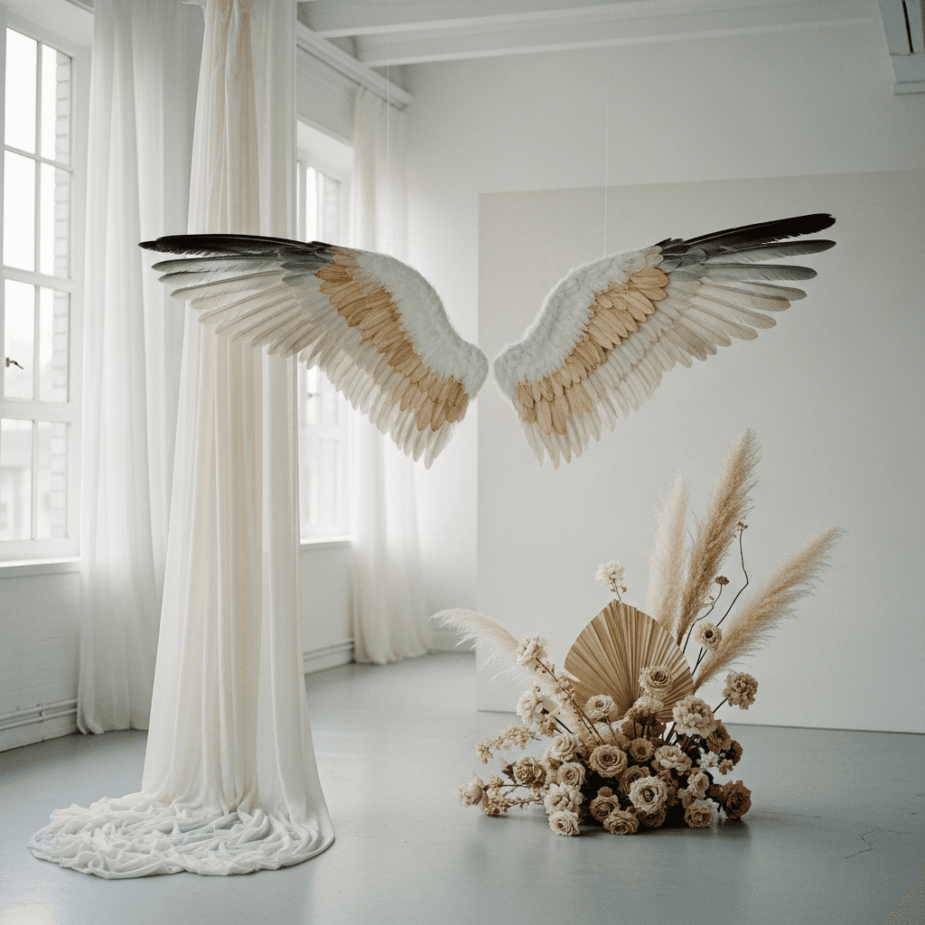 Свадьба художницы в Лондоне: пижамная вечеринка, ангельские крылья и сюрпризы